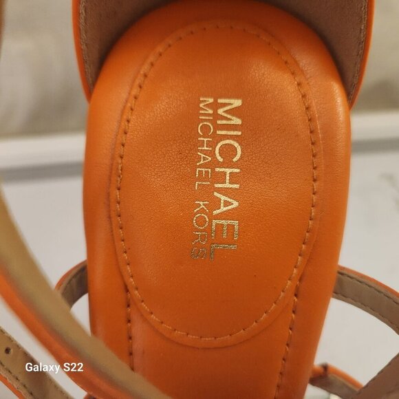 Michael Kors "Imani" Heeled Sandals. Apricot. NIB. Size 9. - Picture 5 of 12